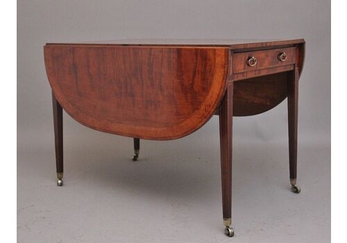 Large Early 19th Century Inlaid Mahogany Pembroke Table