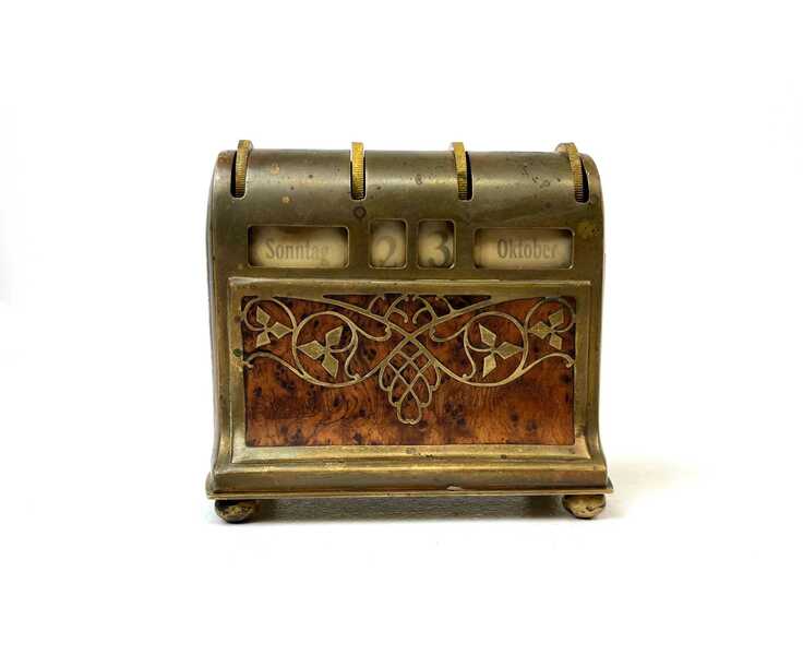 Rare Antique Art Nouveau Erhard Söhne Enduring Perpetual Desk Calendar About 1920 photo furniture