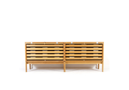 1 Of 2 Retro Vintage Danish Oak Office Filing Cabinet Sideboard Mid Century 70s