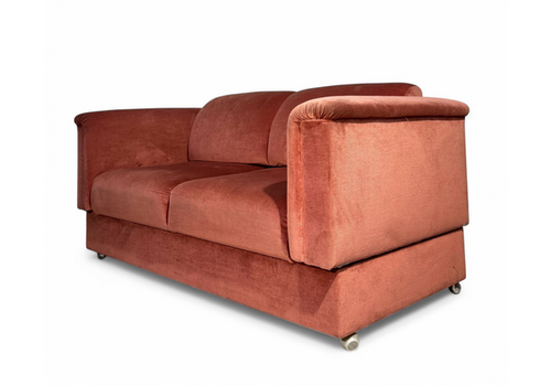 Parker Knoll Sofa Sofa Bed Drop Arm 1103/4/5 Vintage C1960s Pink Upholstery Rare