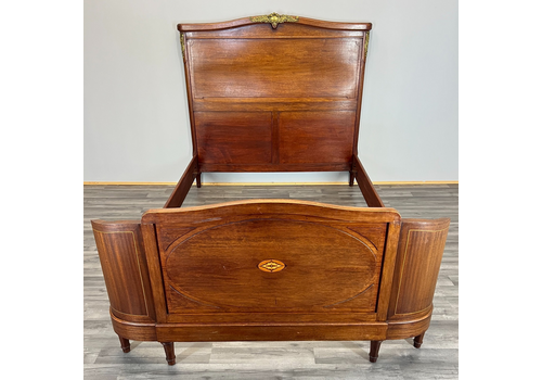 Double Bed  Antique French Double Bed Frame Headboard – Lot 3714