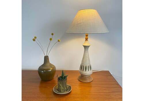 Mid Century Danish Table Lamp With Bespoke Shade