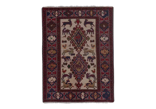 Vintage Animal Pattern Soumac Kilim Rug 3