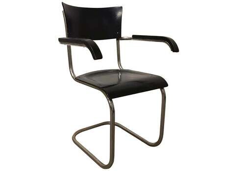 1931, Mart Stam For Thonet, Black Wooden S43f