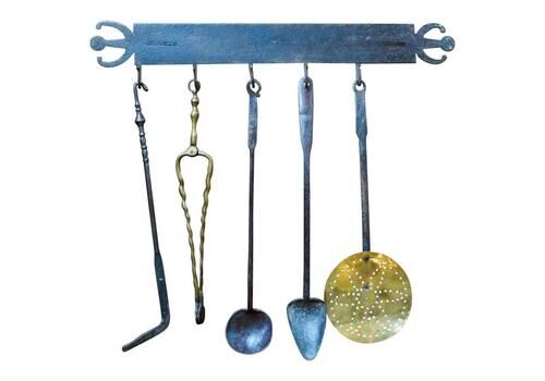 Antique Dutch Fireplace Tool Set, Fire Tools, 18th 19th Century