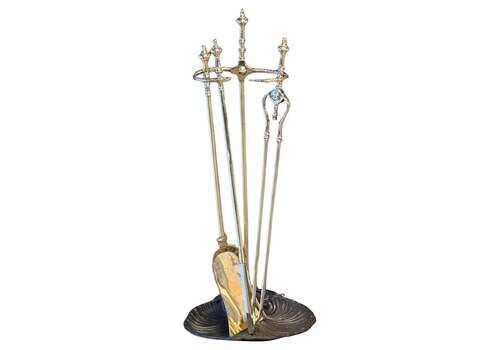 English Victorian Fireplace Tools Or Companion Set, 19th Century