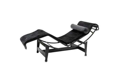 Black Ponyskin Lc4 By Le Corbusier, Cassina, 1990s