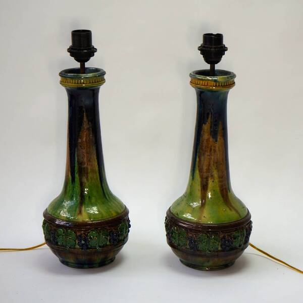Pair Of Ceramic Table Lamps photo for sale