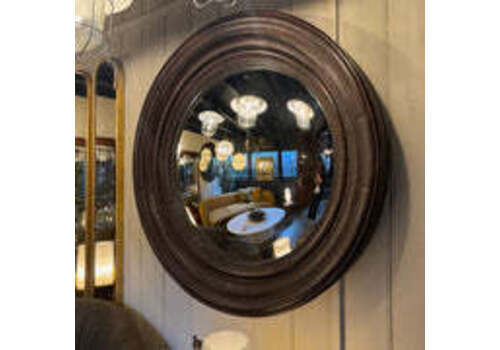Jakarta   Dark Oak Wooden Frame Convex Mirror