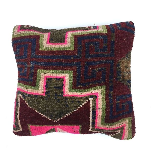 Vintage Carpet Cushion Cover Pillow 50x50cm Turkish Persian