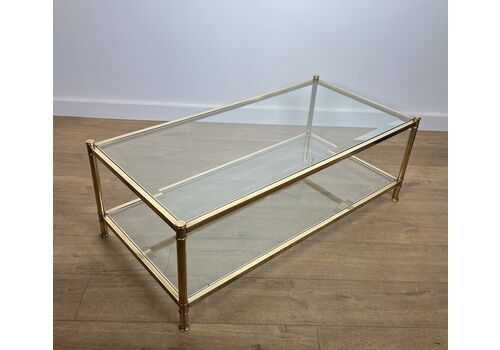 Roche Bobois Brass Coffee Table. Circa 1970