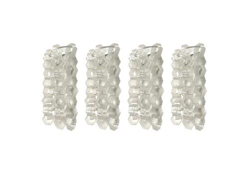 Italian Midcentury Set Of Four Long Murano Wall Sconces By Carlo Nason, 1970s