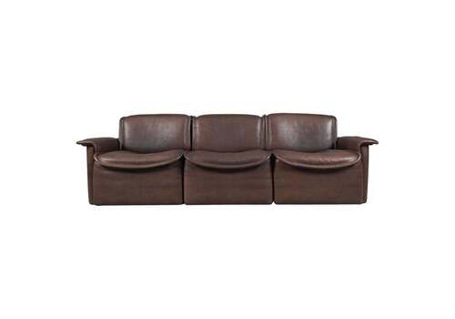 Three Seater Sofa By De Sede Ds 12 In Brown Neck Leather, 1960s, Switzerland