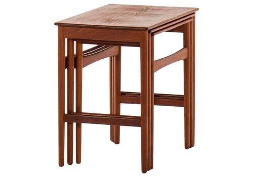 Hans Wegner Nesting Tables In Teak By Andreas Tuck In Denmark