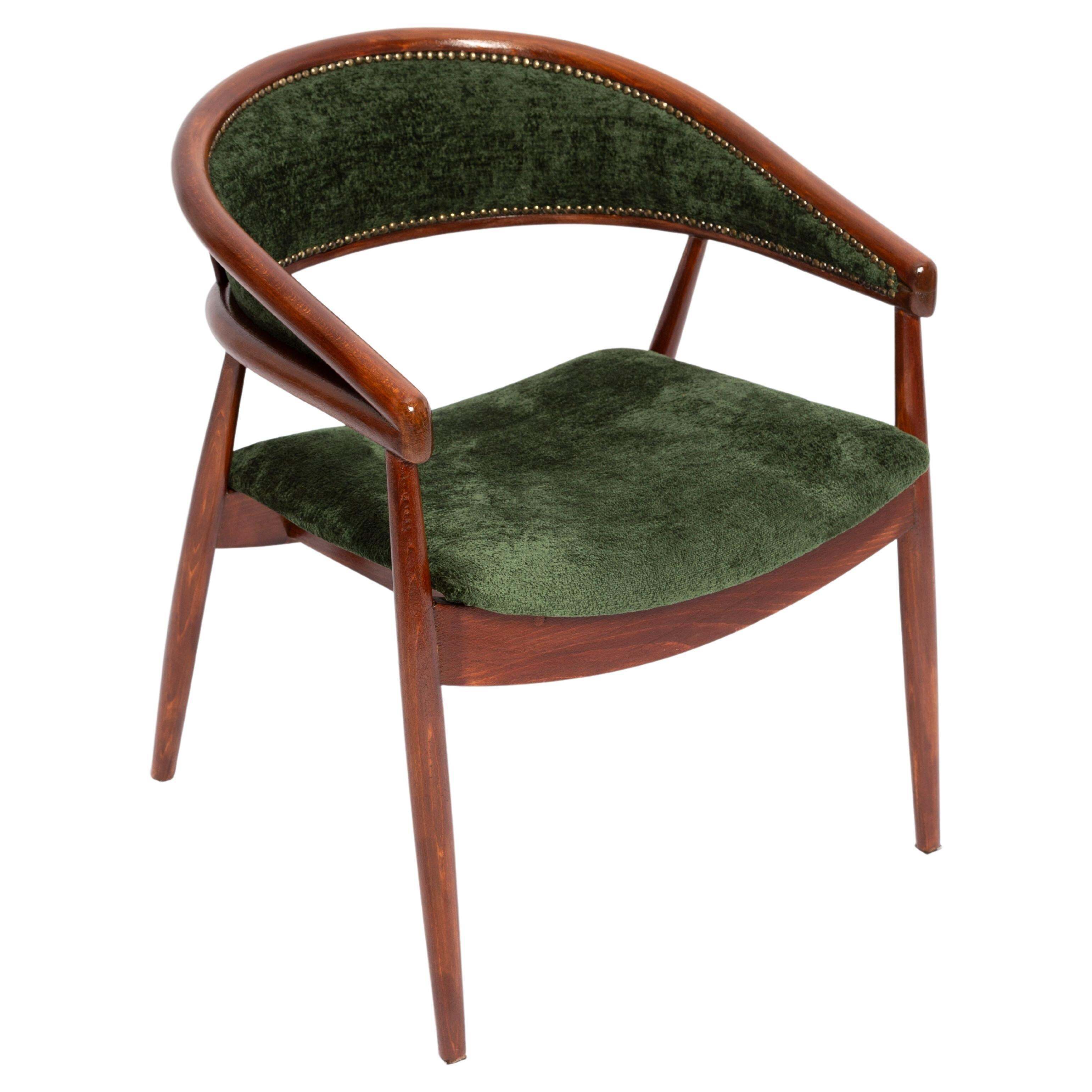 Mid Century James Mont Bent Beech King Cole Armchair, Dark Green