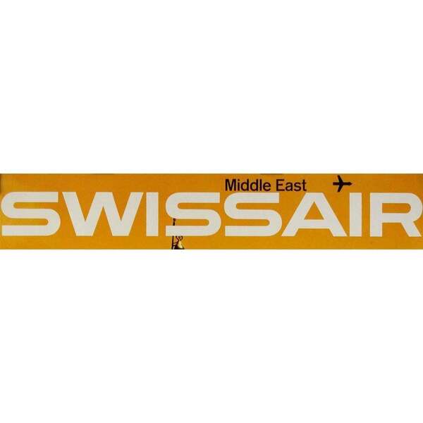 Manfred Bingler1964 Original Travel Poster By Bingler Manfred For Swissair To The Middle East1964 photo for sale
