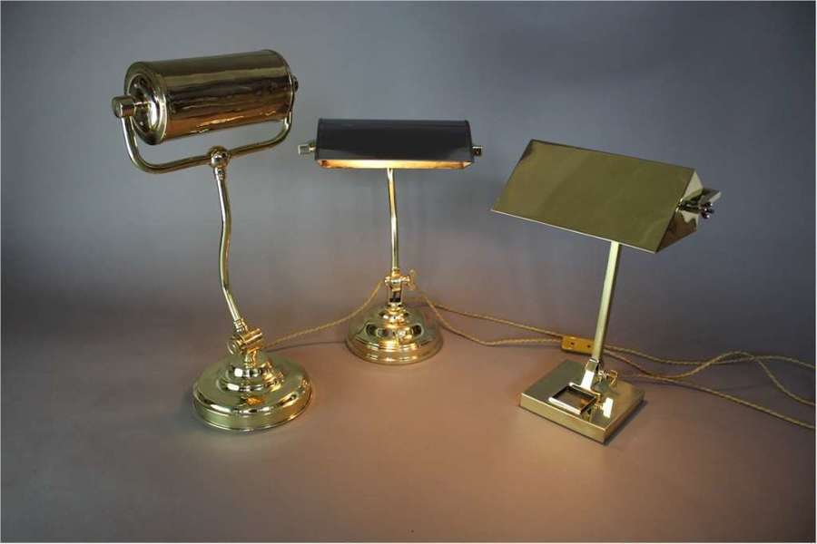 Brass banker lamp Clearance
