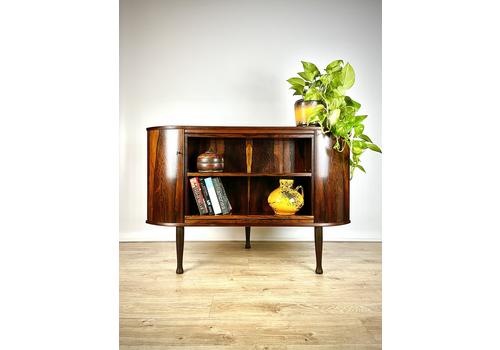 Midcentury Danish Revolving Drinks Cabinet Mobelfabrikken Sola Rosewood Cocktail