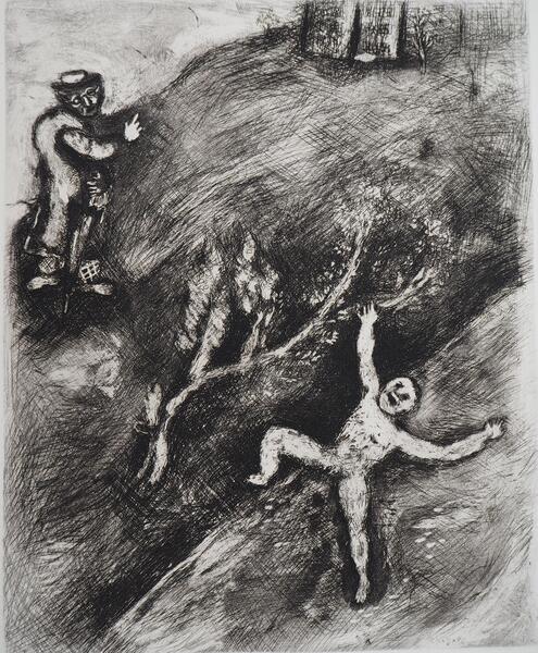 Marc Chagallthe Child And The Professor   Original Etching   Ref. Sorlier #1041952 photo furniture