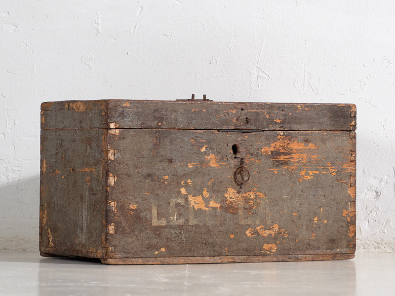 Antique Chest With Gray Patina (C.1920) #72 photo furniture