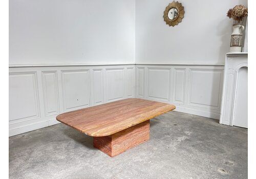 Pink Marble Coffee Table, 1970s