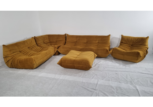 Ligne Roset Togo Set 3 Seater, 2 Seater, Corner Chair And Footstool In Gold