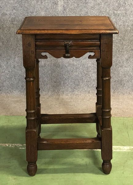 Vintage Oak Side Table 1950s
