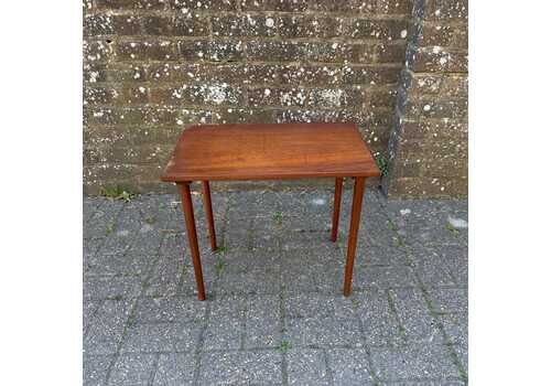 Retro 1970s Small Wooden Table Wide; Plant Table, Plant Stand, Side Table, Vintage Table 48cm X Height 41cm X Depth 34cm