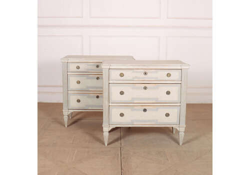 Pair Of Painted Swedish Commodes
