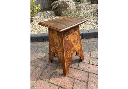 Arts & Crafts Pokerwork Table