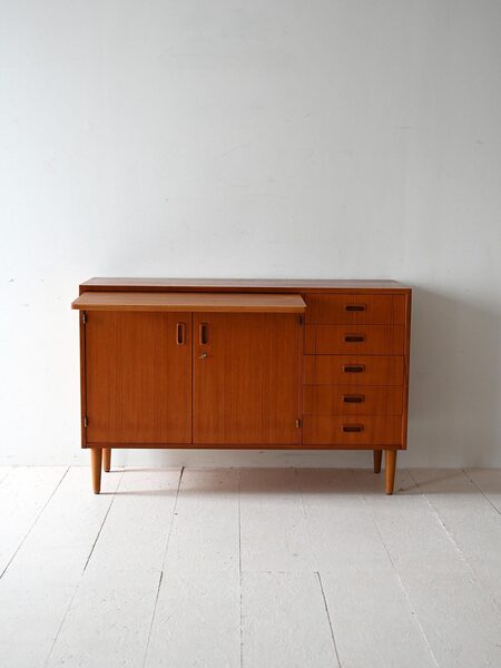Scandinavian Teak Sideboard With Drawers And Desk photo furniture