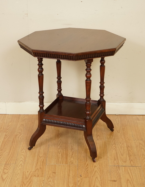 James Schoolbred Antique Arts & Crafts Octagonal Occasional Side End Table photo furniture