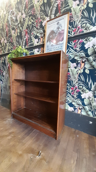 Removable Window Bookcase Vintage Bookcase With 2 Shelves And Removable Glass Sliding Doors ...