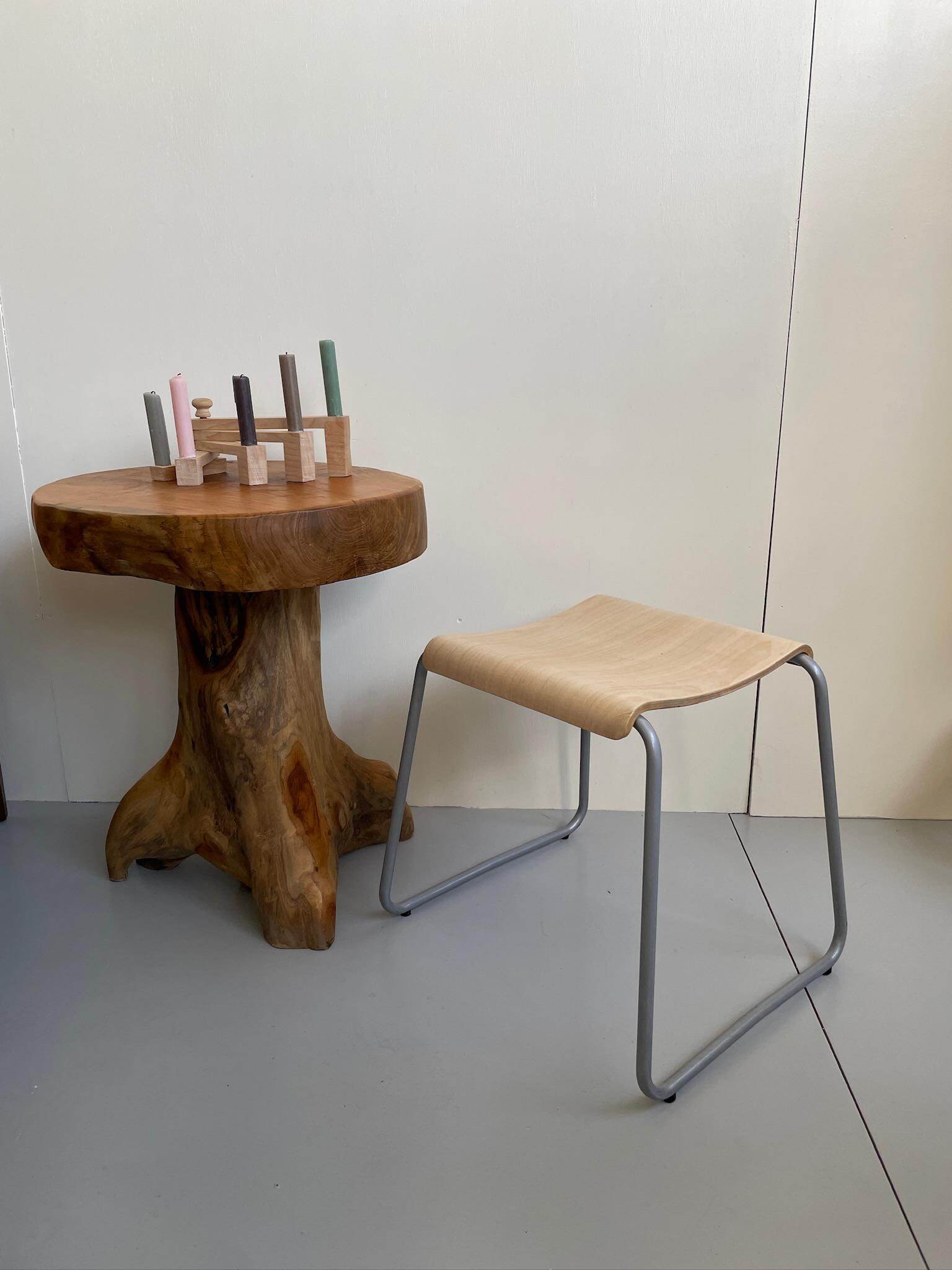 小物 90s VINTAGE STOOL Vintage Ikea Plywood Stool Designed By Kristian Pallar With Bent