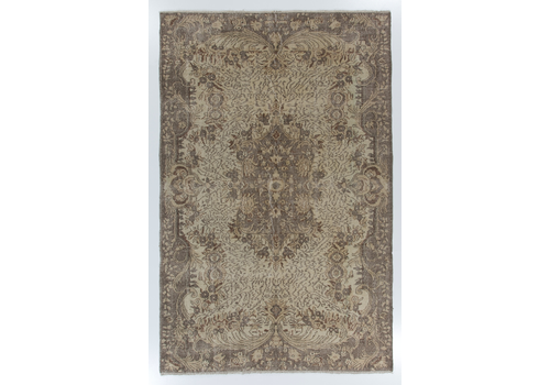 6.5x10 Ft Mid Century Handmade Central Anatolian Area Rug, Woolen Floor Covering
