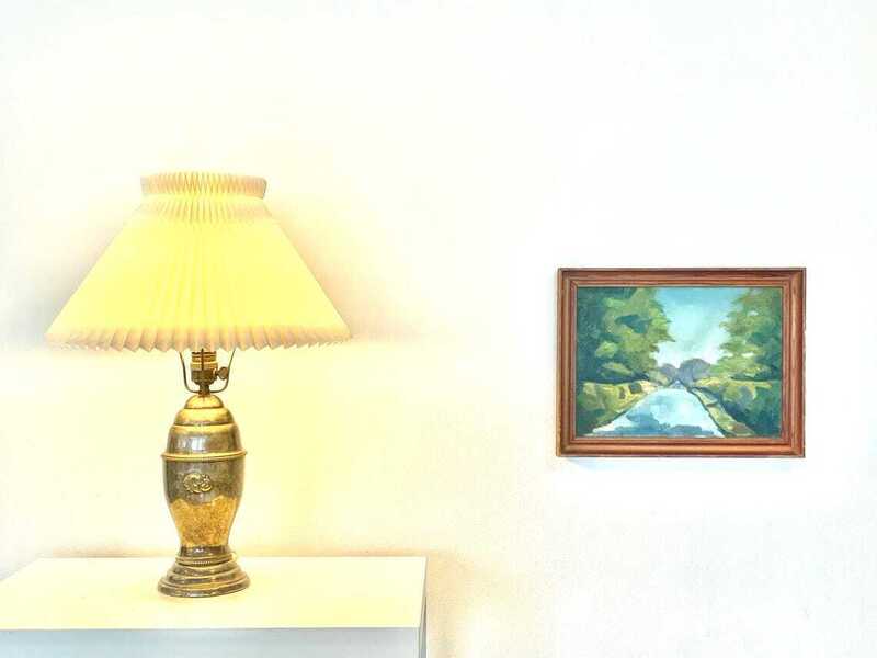 Exclusive Danish Vintage Art Deco Silver Plated Table Lamp With Decoration And Original Le Klint Shade   Design By Gero Sølv, Denmark photo furniture