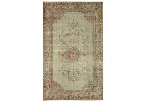 Handmade Beige Turkish Vintage Area Rug 190 Cm X 312 Cm