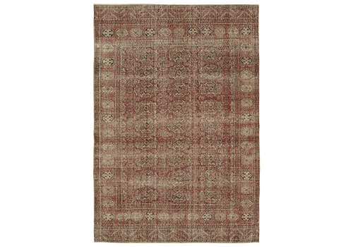 Handmade Beige Turkish Vintage Area Rug 210 Cm X 305 Cm