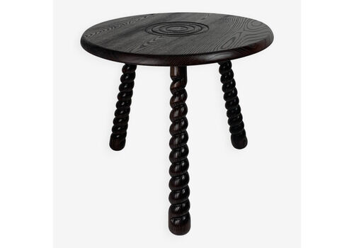 French Modernist Wood Turned Bobbin Side Sable In The Manner Of Charles Dud