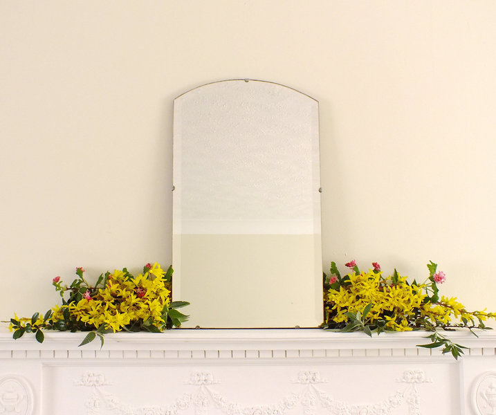 Antique Mirror Vintage Art Deco Frameless Antique Mirror Vintage Art Deco