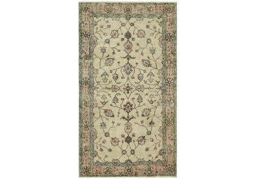 4x6 Beige Turkish Vintage Area Rug   45923