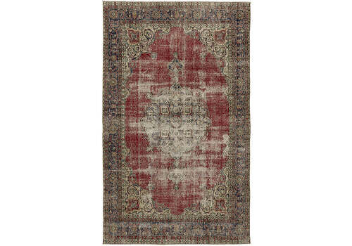 Handmade Beige Turkish Vintage Area Rug 330 Cm X 200 Cm