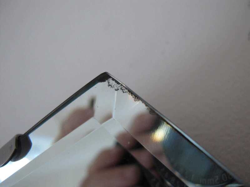 Art Deco Frameless Bevelled Mirror. Seven Sided. Ready To Hang On Original Visible Chain. photo buy