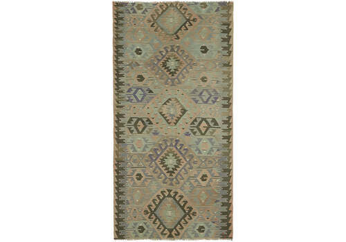 Handmade Multicolor Oriental Kilim Rug 168 Cm X 331 Cm