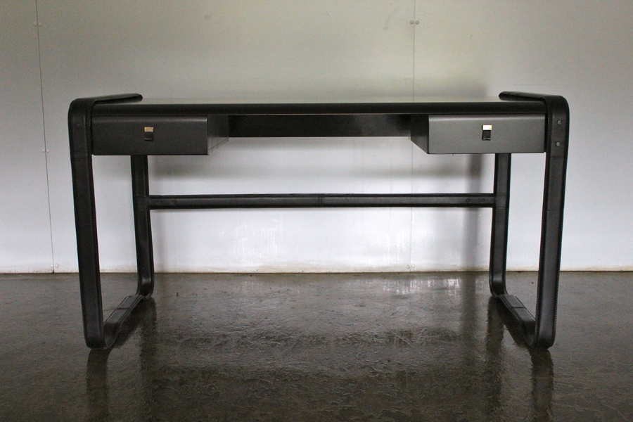 Rless Ralph Lauren Cliff House Large Desk In Ebonised Oak And Leather