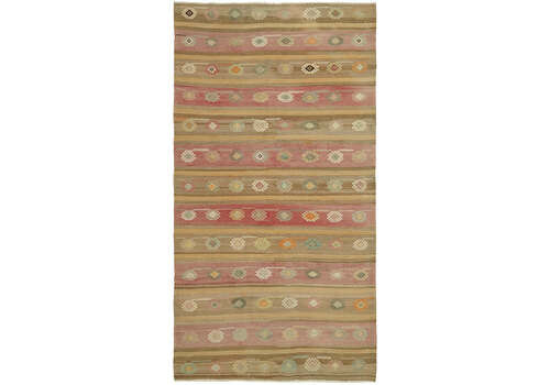 Handmade Multicolor Oriental Kilim Rug 180 Cm X 326 Cm