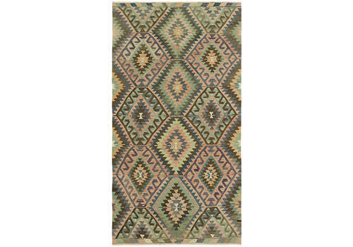 Handmade Multicolor Oriental Kilim Rug 176 Cm X 324 Cm