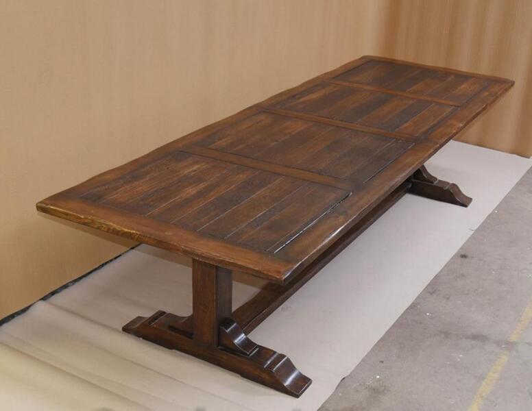 Large Extending Refectory Table Farmhouse Dining Tables photo for sale