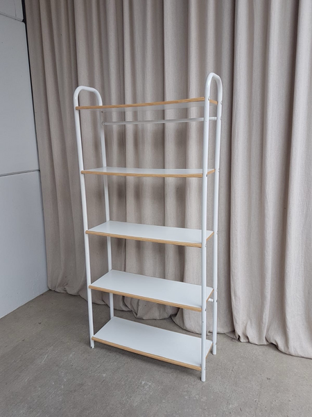 Vtg Late Mid Century 80s Post Modern Bookcase Shelving Wall Unit