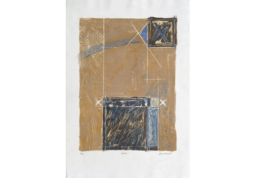 Bernard Remusat Original Lithograph Signed Numbered Abstract Duellum